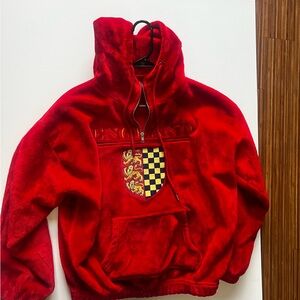 England Hoodie / Red / Suede& cotton/